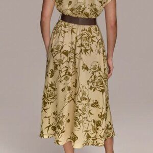 FLORAL SHORT SLEEVE MIDI DRESS